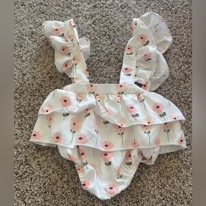 Charming Floral Ruffle Bodysuit